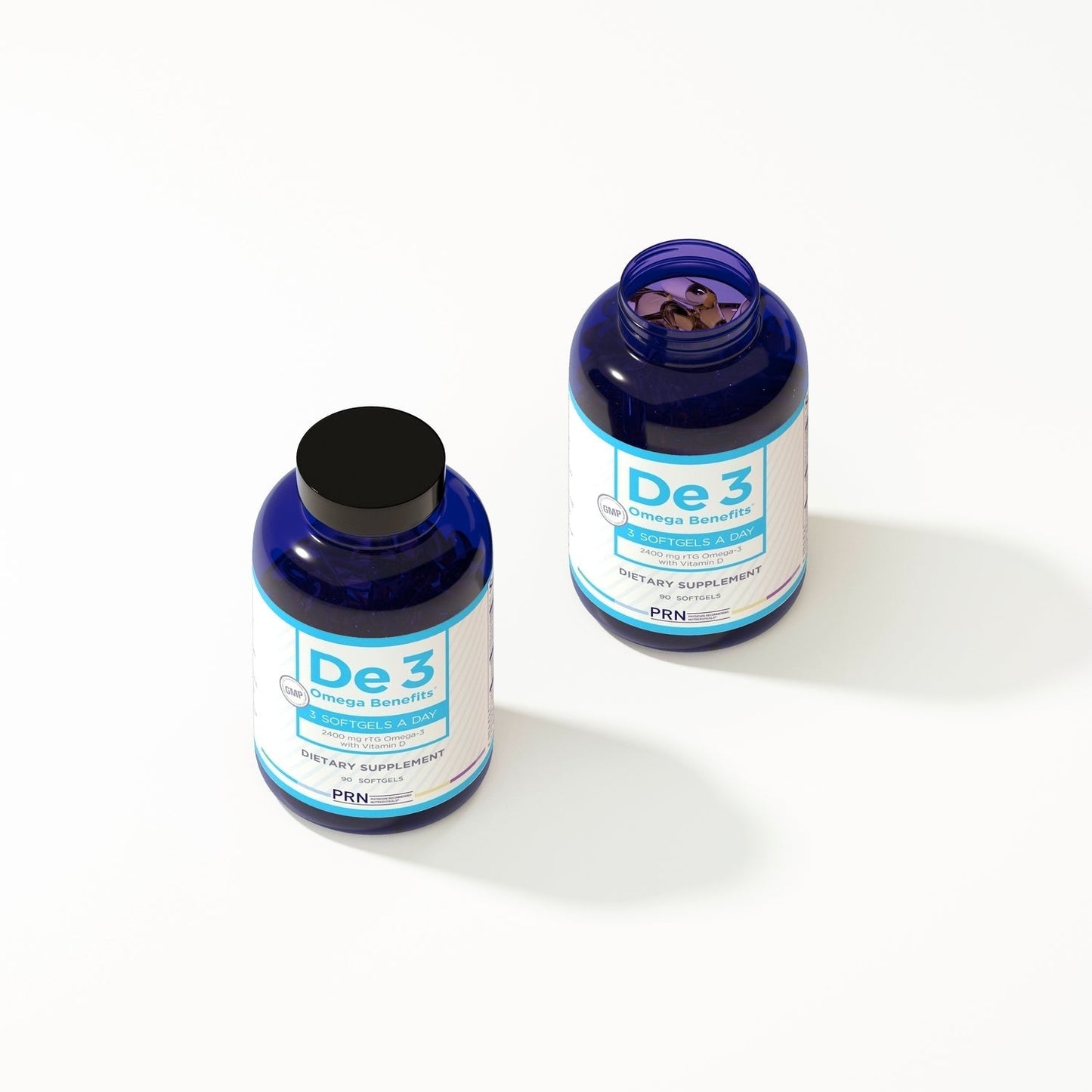 De3 Dry Eye Ultra Pure rTG Omega 3 – Support for Dry Eyes – 2400mg EPA & DHA – New & Improved Burpless Formula – 3 Capsules Per Day, 1-Month Supply (90 Softgels)